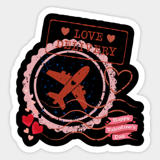 Love Delivery Happy Valentine`s Day Sticker